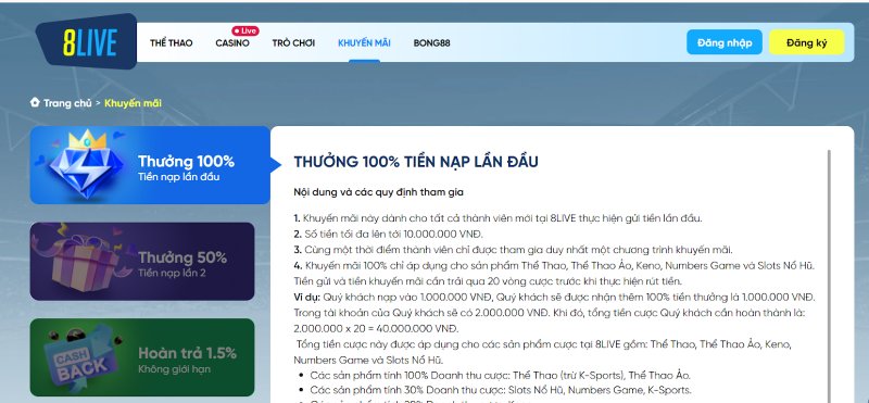 Chơi game 8LIVE hay nhận vô vàn ưu đãi độc quyền
